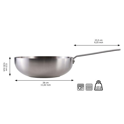 Skottsberg Wok 28 cm Stainless Steel (online) kopen? OnlinePannen.nl