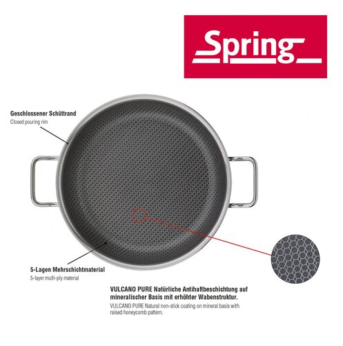 Spring Vulcano Resist Pure koekenpan XL 28 cm (Online) kopen? | OnlinePannen.nl