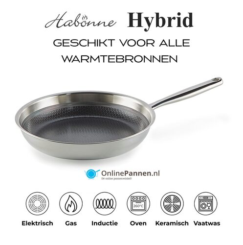 Habonne Hybrid koekenpan 24 cm (Online) kopen? OnlinePannen.nl