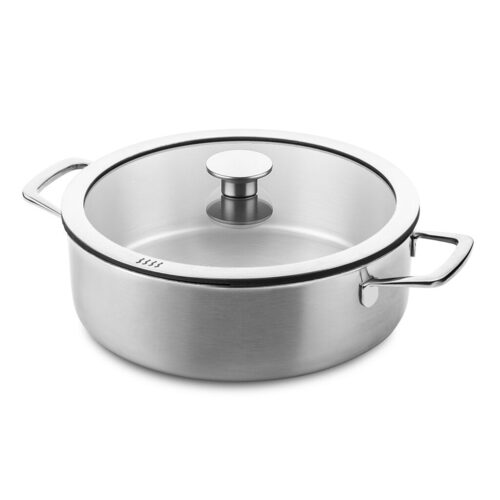 Ducq downdraft Braadpan met deksel 26cm NO COATING