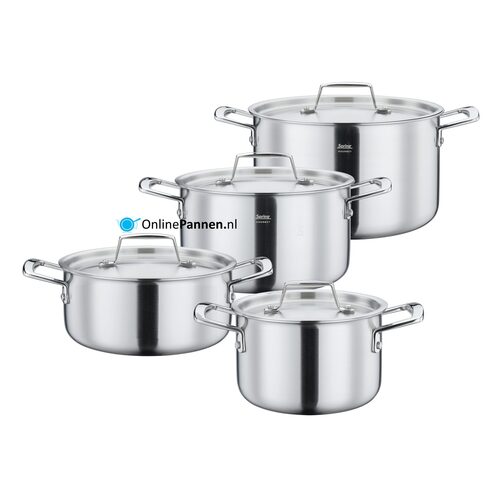 Spring gourmet 4 delig pannenset met logo