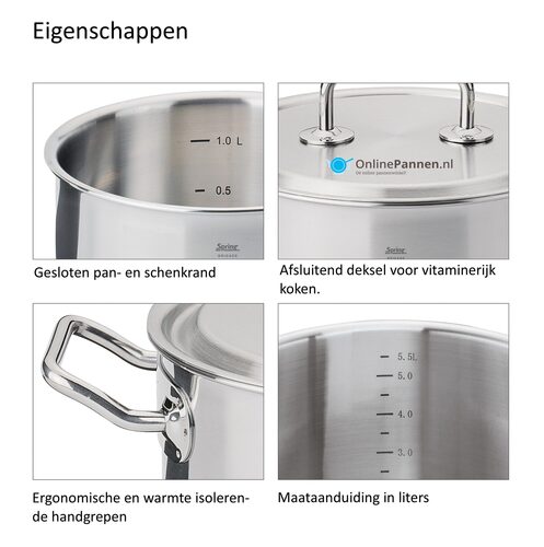 Spring Brigade Premium 4-delig pannenset (online) kopen? | OnlinePannen.nl