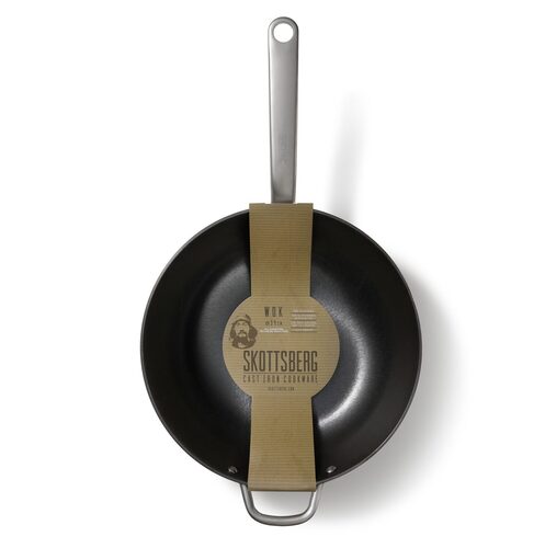SKOTTSBERG Cast Iron Gietijzeren Wok 34 cm kopen? OnlinePannen.nl