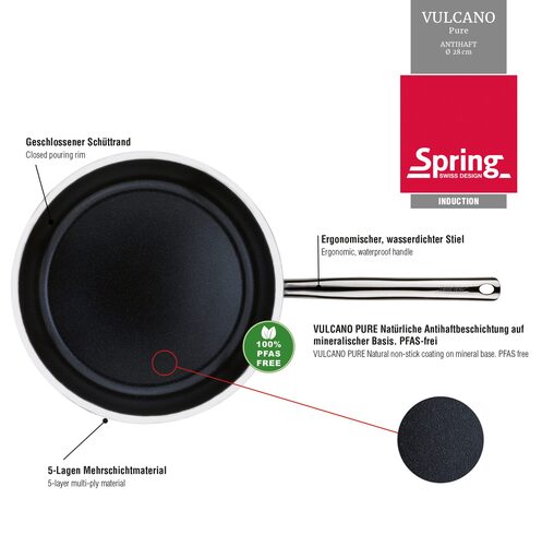 Spring Vulcano Pure Vispan Ovaal met zijgrepen 40 x 23 cm kopen? | OnlinePannen.nl