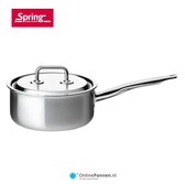 spring brigade premium steelpan laag met deksel 20 cm art. nr. 0415510620