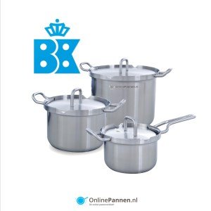 BK Q-Linair Master Steelpan met deksel 16 cm