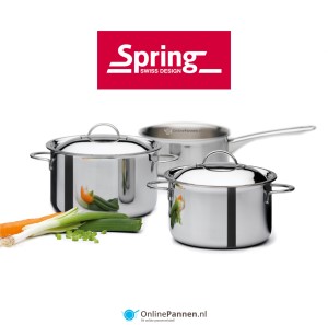 Spring Cristal GLI Steelpan 20 cm met deksel (Online) kopen? | OnlinePannen.nl