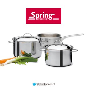 Spring Cristal GLI Steelpan 20 cm met deksel | OnlinePannen.nl