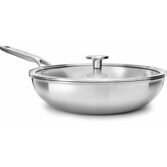 KitchenAid Multi-Ply Stainless Steel Wok met Glasdeksel 28 cm