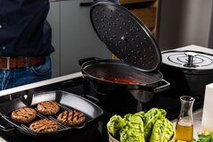 DUCQ Gietijzeren Grillpan zwart 28 cm (online) kopen? | OnlinePannen.nl